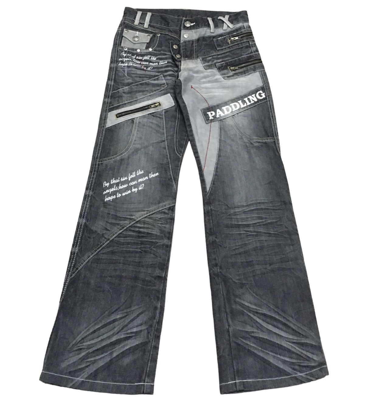 If Six Was Nine × Japanese Brand × Le Grande Bleu (L.G.B.) Rare Design Vintage Japanese Brand Diatressed Jeans 1990s Size US 31 - 1 Thumbnail