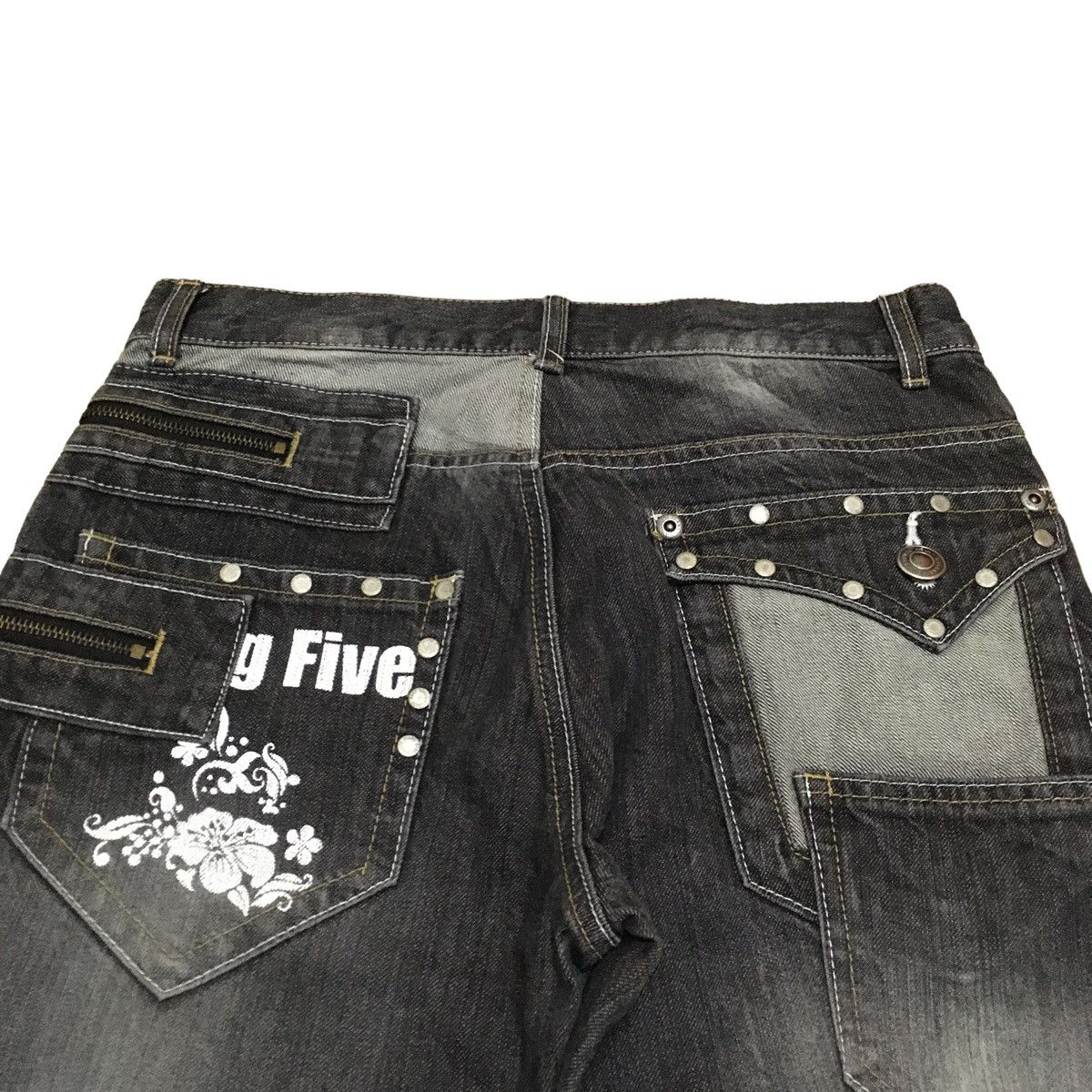If Six Was Nine × Japanese Brand × Le Grande Bleu (L.G.B.) Rare Design Vintage Japanese Brand Diatressed Jeans 1990s Size US 31 - 4 Thumbnail