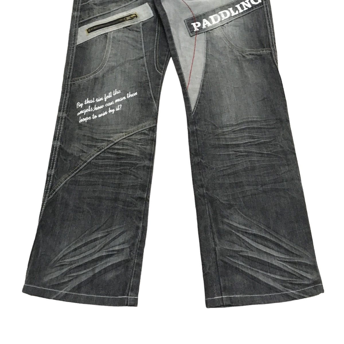 If Six Was Nine × Japanese Brand × Le Grande Bleu (L.G.B.) Rare Design Vintage Japanese Brand Diatressed Jeans 1990s Size US 31 - 5 Thumbnail