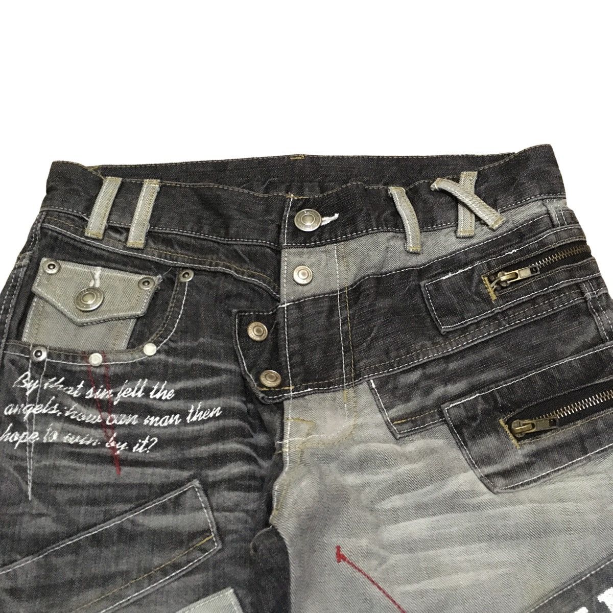 If Six Was Nine × Japanese Brand × Le Grande Bleu (L.G.B.) Rare Design Vintage Japanese Brand Diatressed Jeans 1990s Size US 31 - 3 Thumbnail