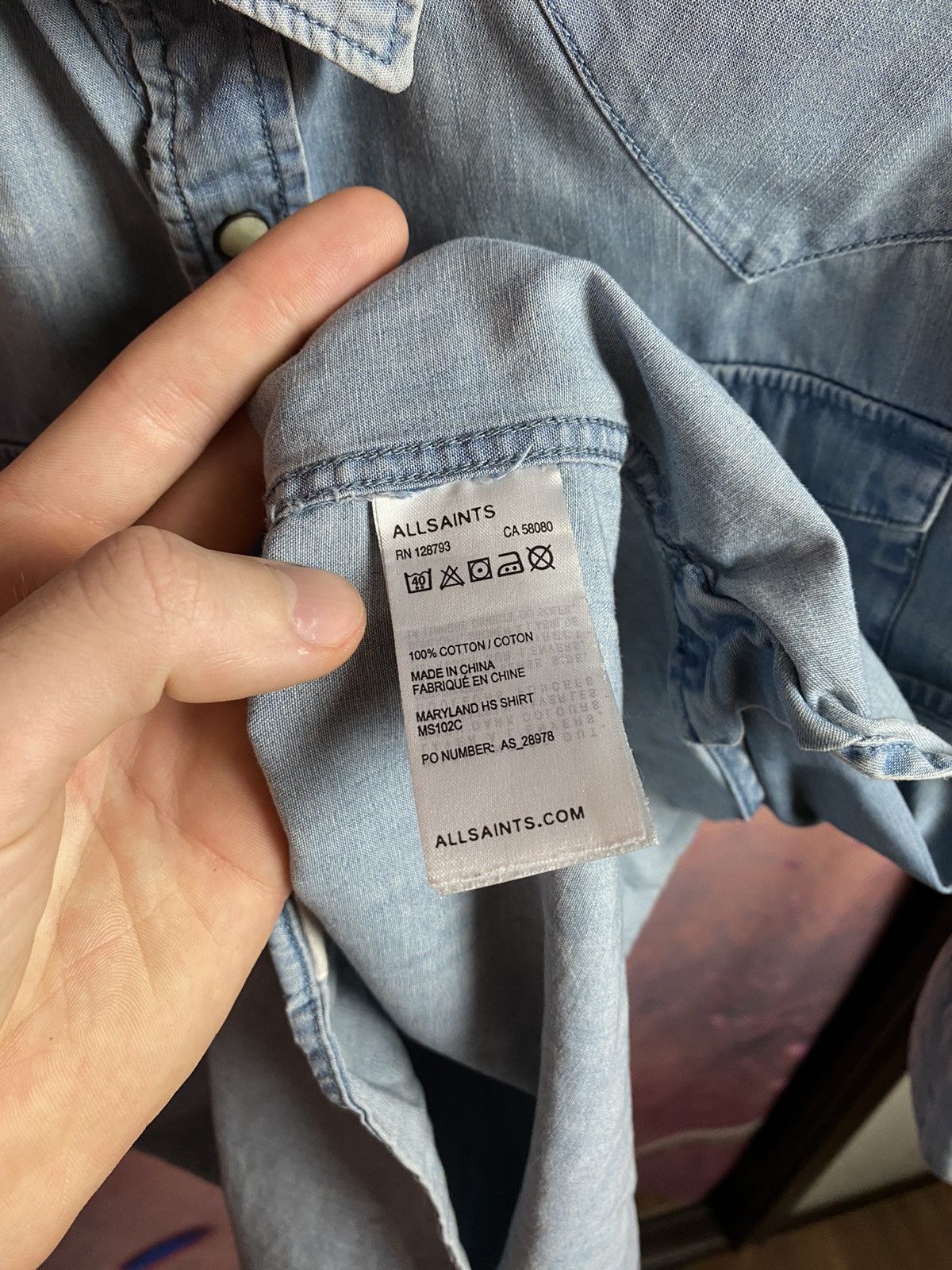 Allsaints Allsaints luxury streetwear denim shirt Size US M / EU 48-50 / 2 - 6 Thumbnail