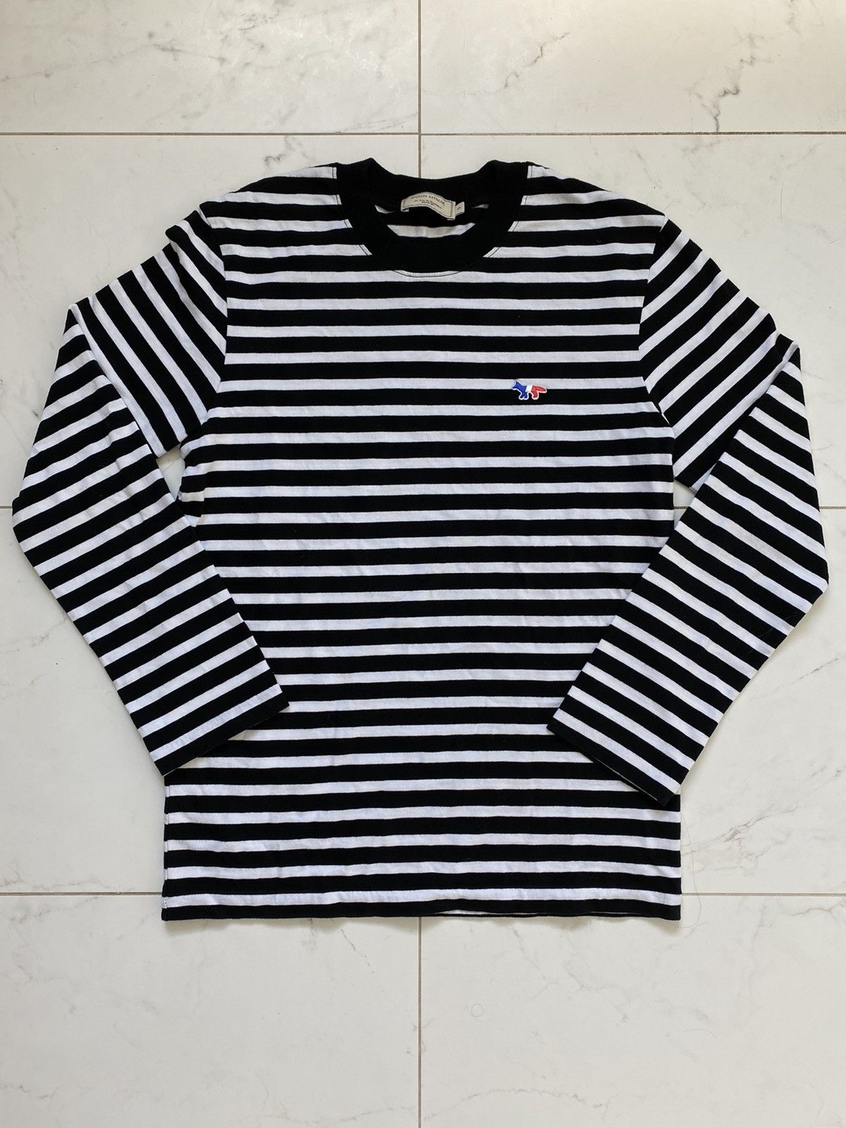 Maison Kitsune Maison Kitsune Striped Shirt Size US S / EU 44-46 / 1 - 1 Thumbnail