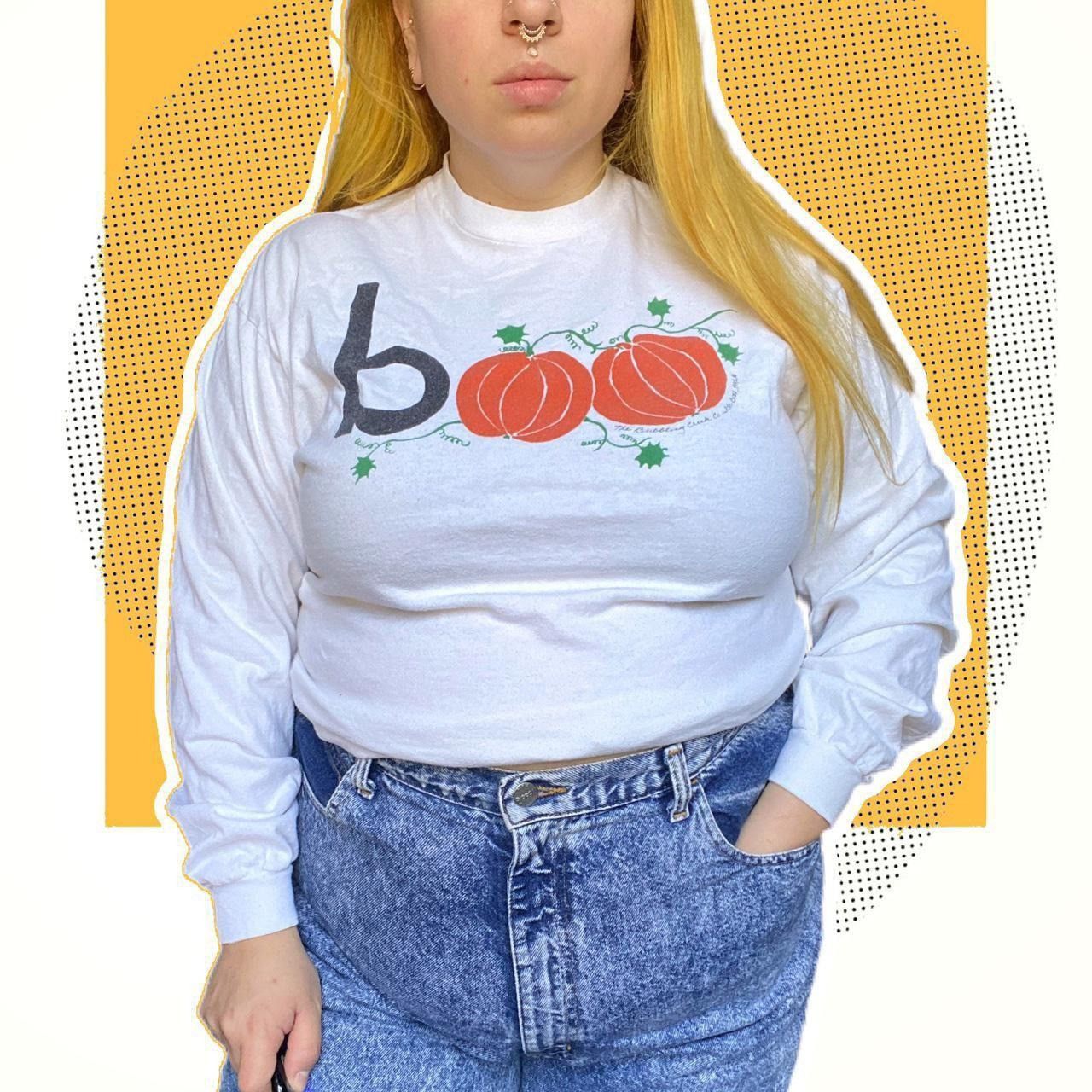 Hanes Vintage 90s single stitch pumpkin Halloween graphic tee Size US M / EU 48-50 / 2 - 2 Thumbnail