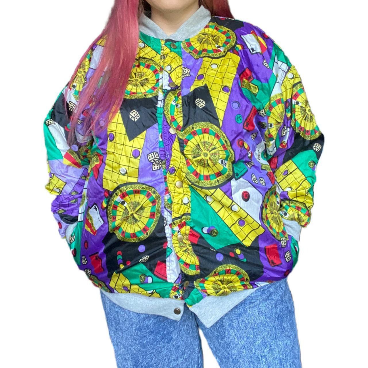 Vintage Current Seen vintage reversible casino windbreaker jacket Size US L / EU 52-54 / 3 - 2 Thumbnail