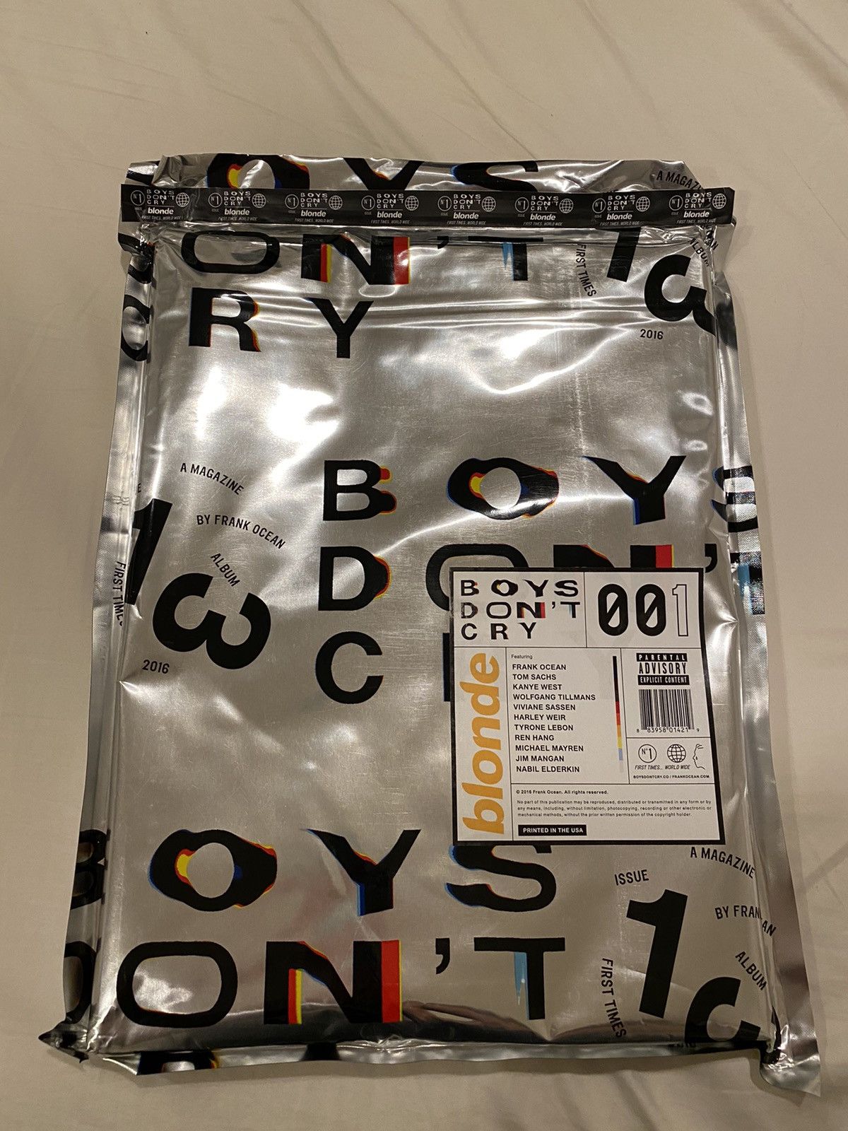 image of Frank Ocean Boys Don’T Cry Magazine W/ Cd Helmut Cover in Grey, Men's