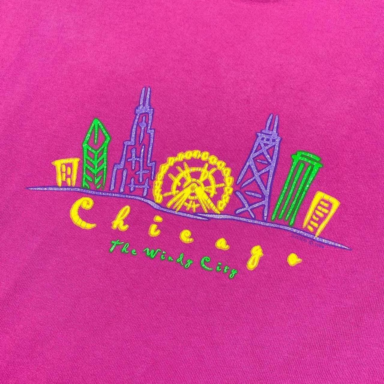 Anvil Vintage 90s single stitch Chicago Windy City graphic tee Size US L / EU 52-54 / 3 - 1 Thumbnail