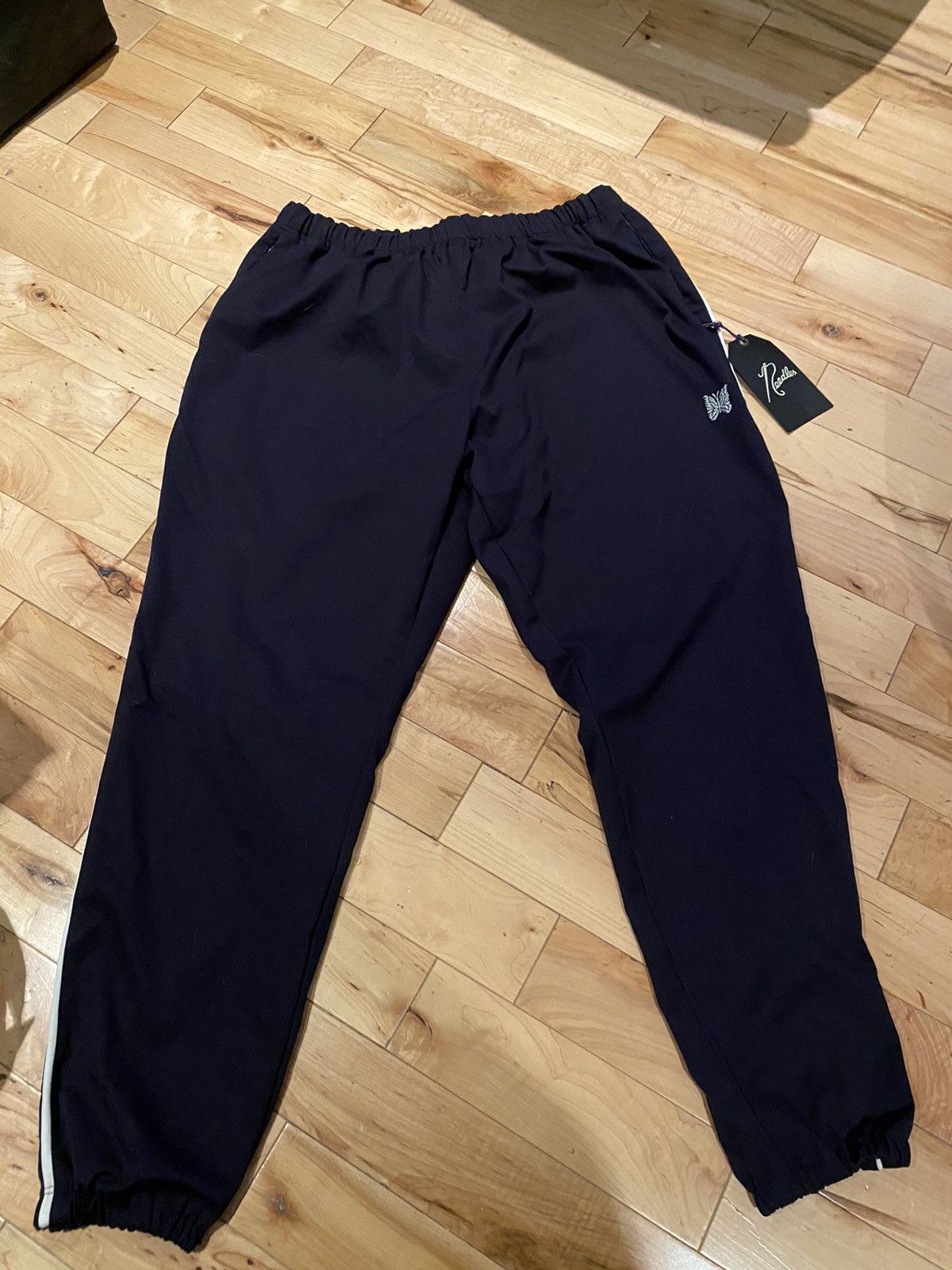 Needles Easy Piping Lounge Pants Navy White Butterfly L Size US 34 / EU 50 - 2 Thumbnail