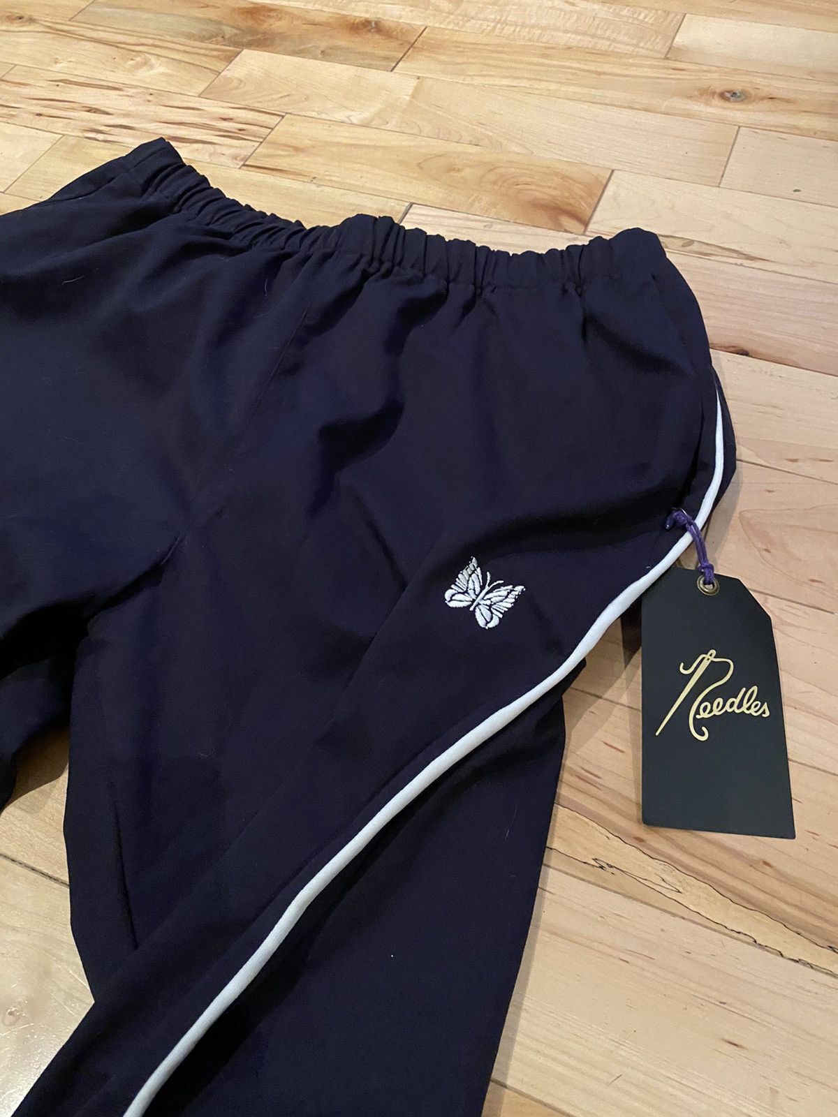 Needles Easy Piping Lounge Pants Navy White Butterfly L Size US 34 / EU 50 - 1 Thumbnail