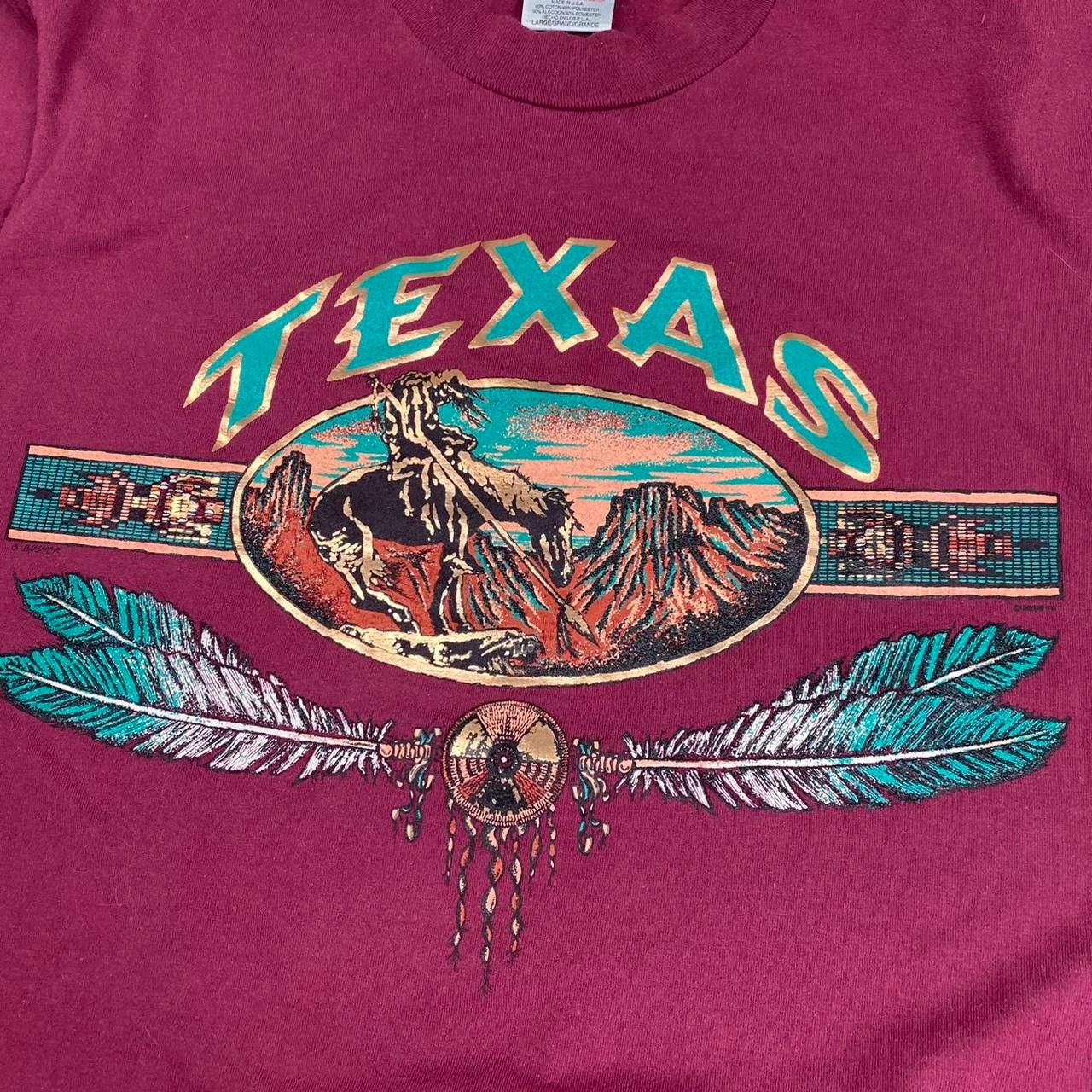 Vintage Vintage 90s Texas graphic tee shirt Size US L / EU 52-54 / 3 - 1 Thumbnail