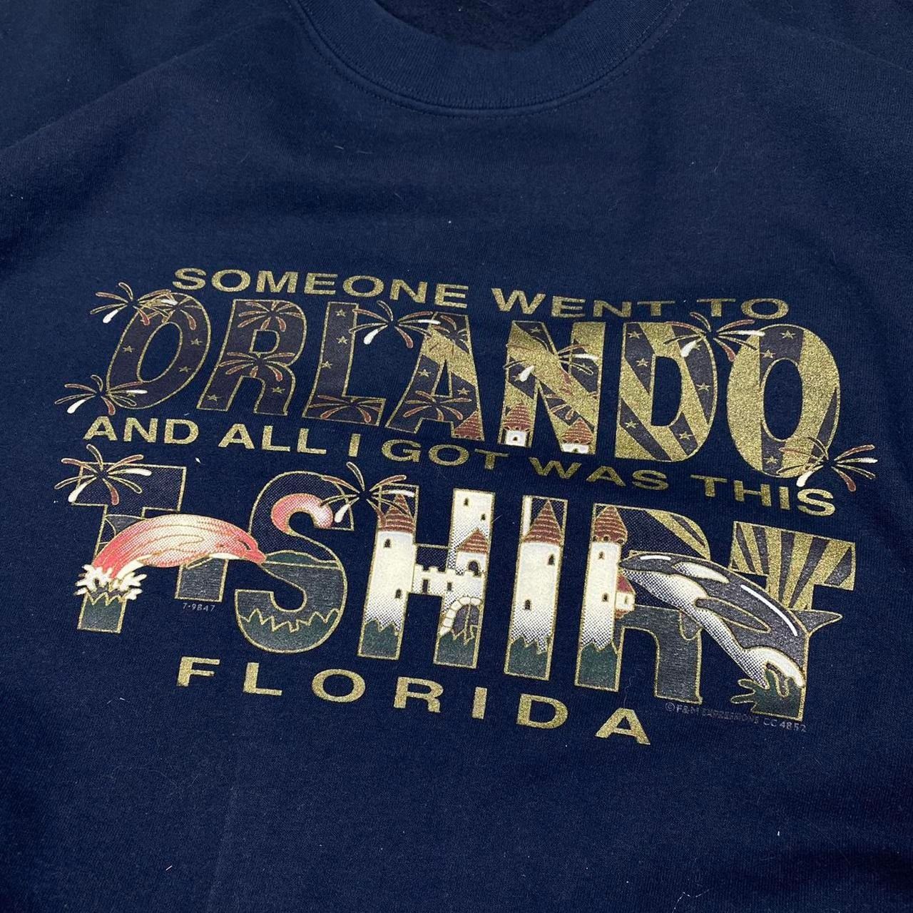 Vintage Vintage 90s Orlando Florida graphic sweatshirt Size US XL / EU 56 / 4 - 1 Thumbnail