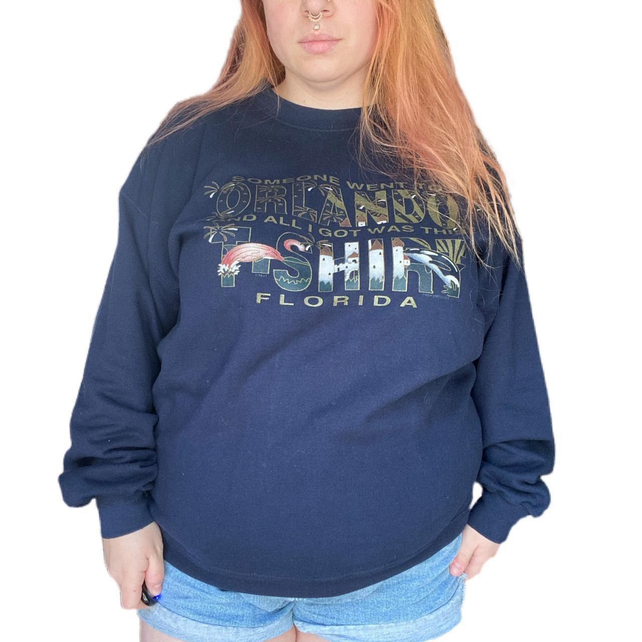 Vintage Vintage 90s Orlando Florida graphic sweatshirt Size US XL / EU 56 / 4 - 2 Thumbnail