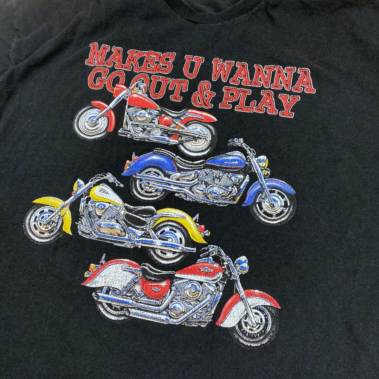 Vintage Vintage y2k motorcycle biker graphic tee shirt Size US L / EU 52-54 / 3 - 2 Thumbnail