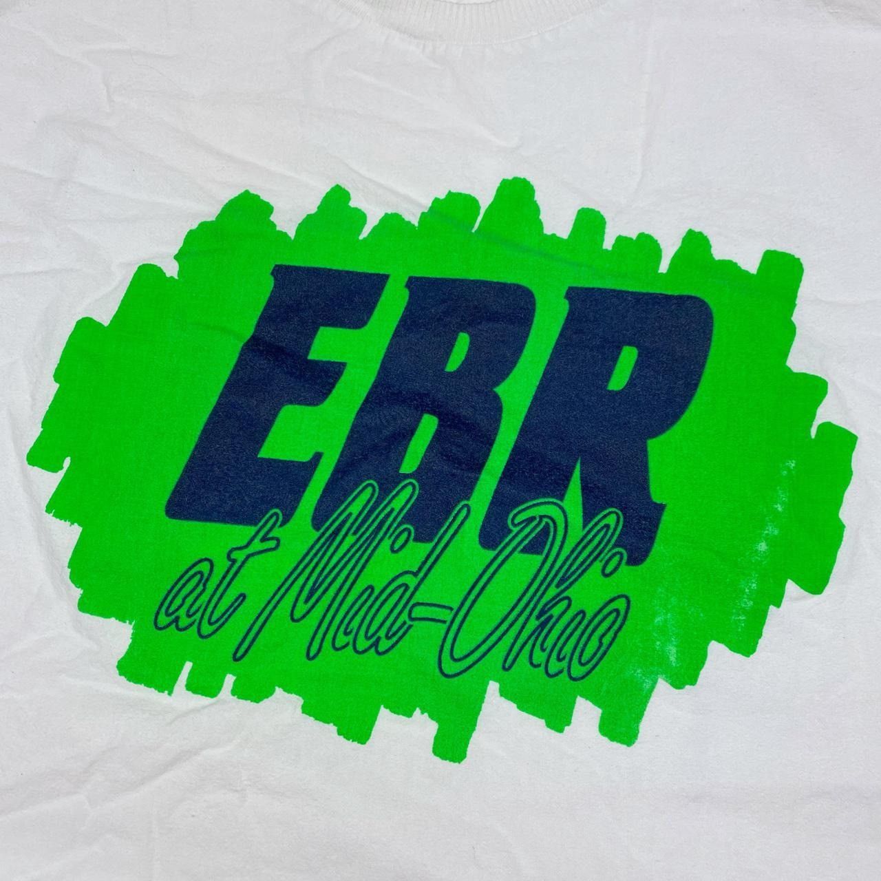 NASCAR vintage 90s EBR Motorcycle Racing neon graphic sweatshirt Size US M / EU 48-50 / 2 - 1 Thumbnail