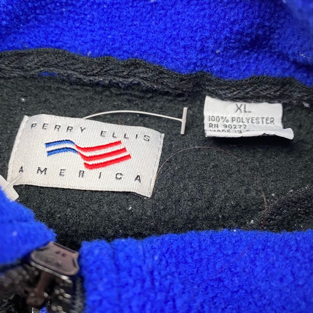 Perry Ellis Perry Ellis vintage 90s mock quarter zip fleece pullover Size US XL / EU 56 / 4 - 3 Thumbnail