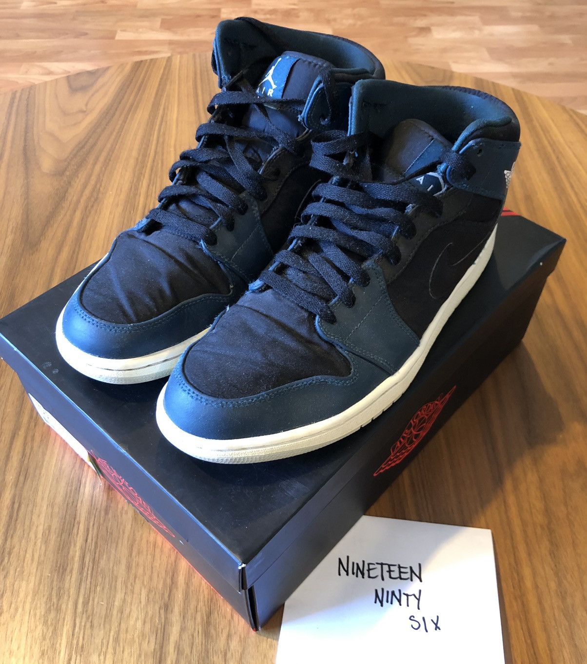 Jordan Brand × Nike Air Jordan 1 Mid Black/Nightshade Size US 10.5 / EU 43-44 - 1 Thumbnail