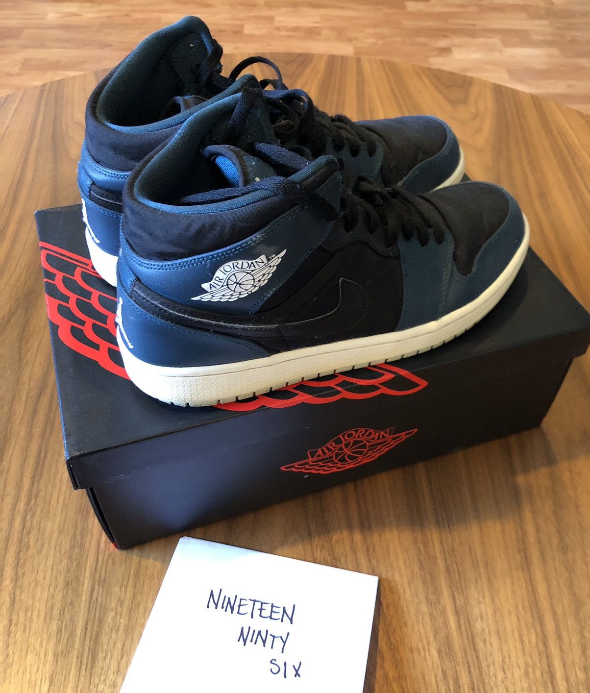 Jordan Brand × Nike Air Jordan 1 Mid Black/Nightshade Size US 10.5 / EU 43-44 - 3 Thumbnail