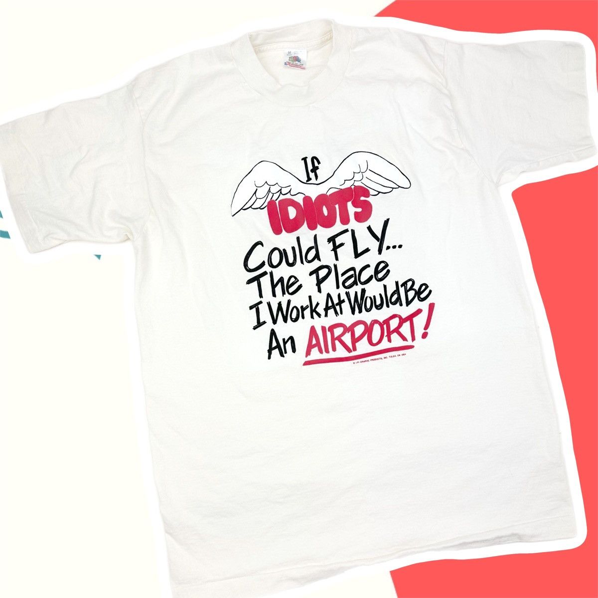 Vintage Vintage 90s single stitch funny humor graphic tee shirt Size US M / EU 48-50 / 2 - 1 Thumbnail
