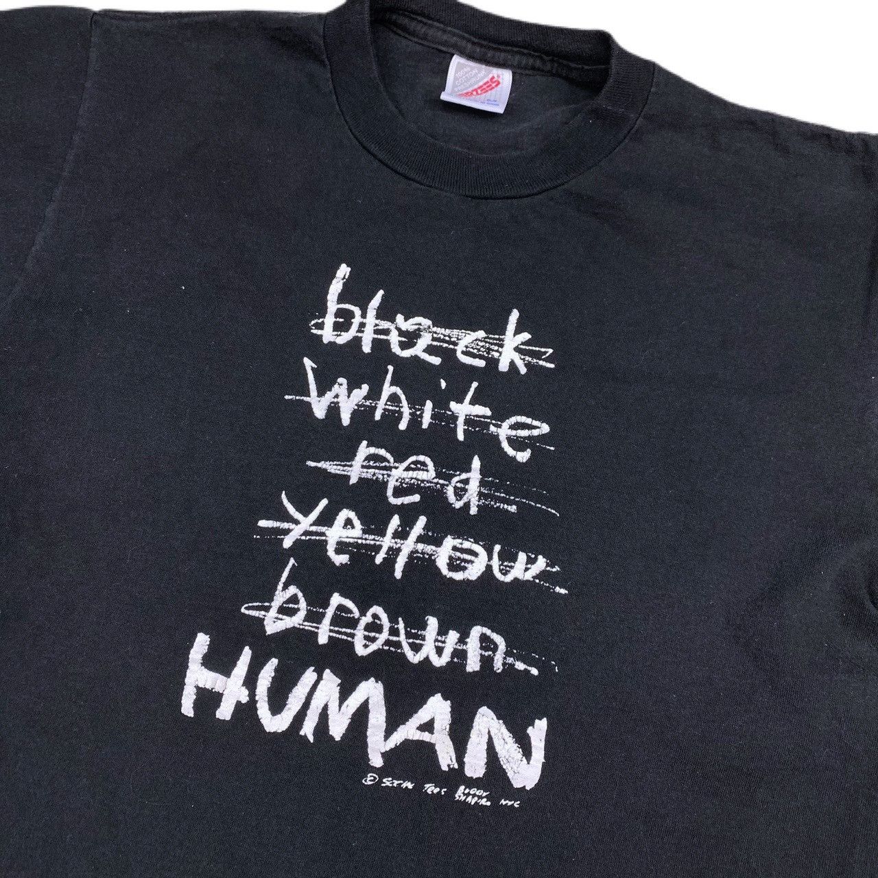 Vintage Vintage 90s anti-hate anti-racism graphic tee shirt Size US S / EU 44-46 / 1 - 2 Thumbnail
