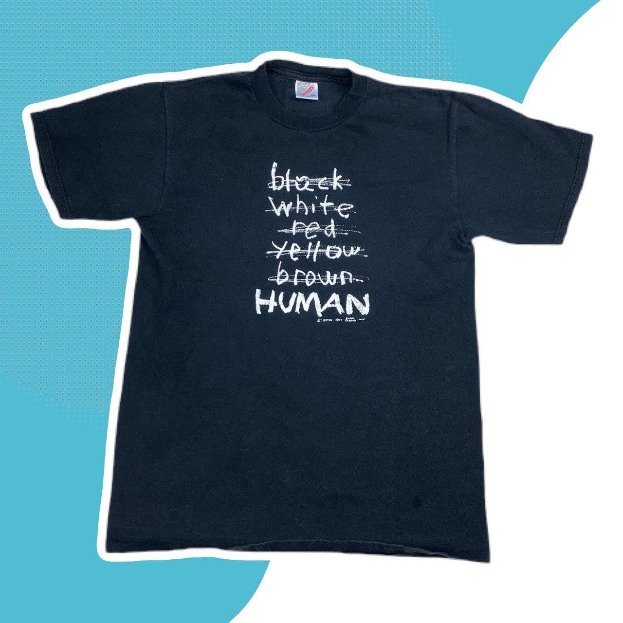 Vintage Vintage 90s anti-hate anti-racism graphic tee shirt Size US S / EU 44-46 / 1 - 1 Thumbnail