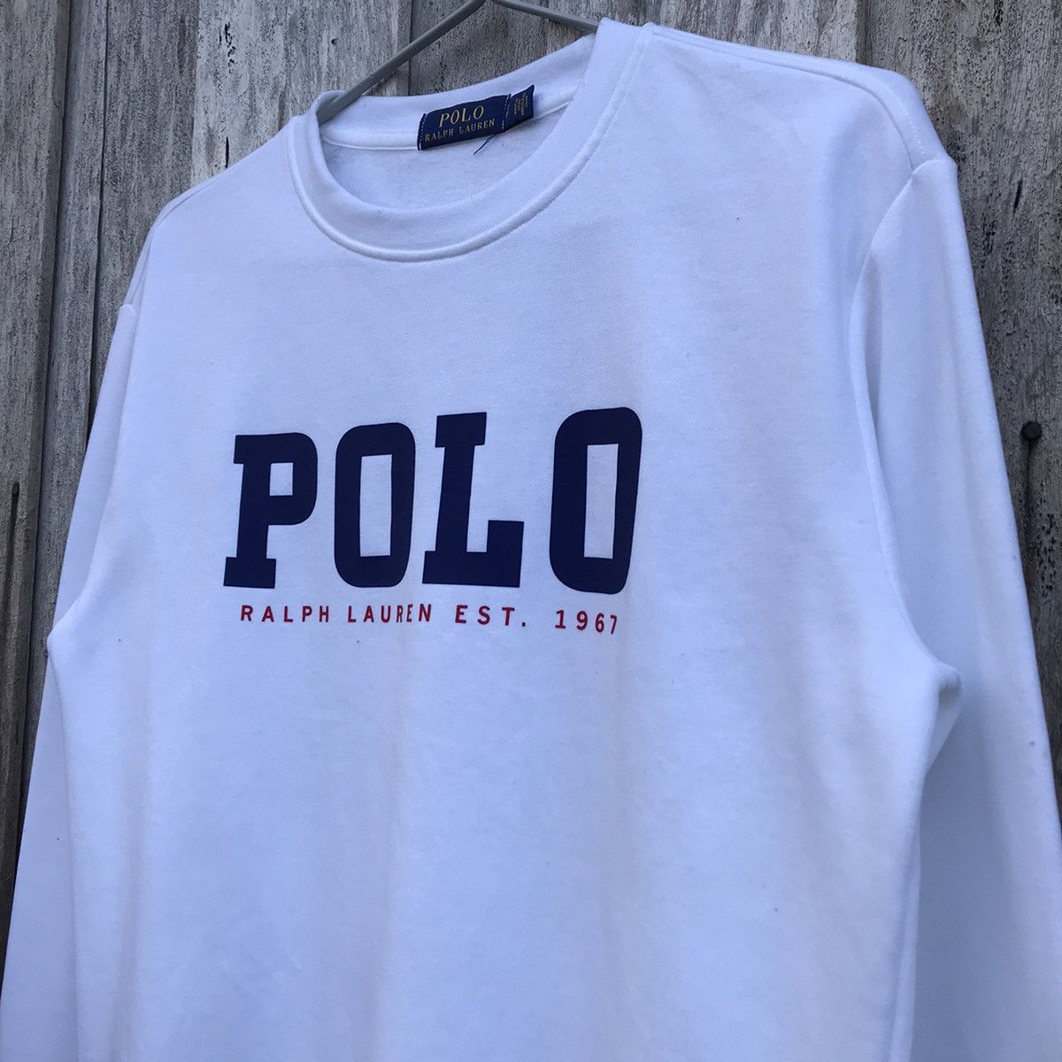 Polo Ralph Lauren × Vintage Vintage Polo Ralph Lauren Spell Out Sweatshirt Big Logo Size US M / EU 48-50 / 2 - 3 Thumbnail