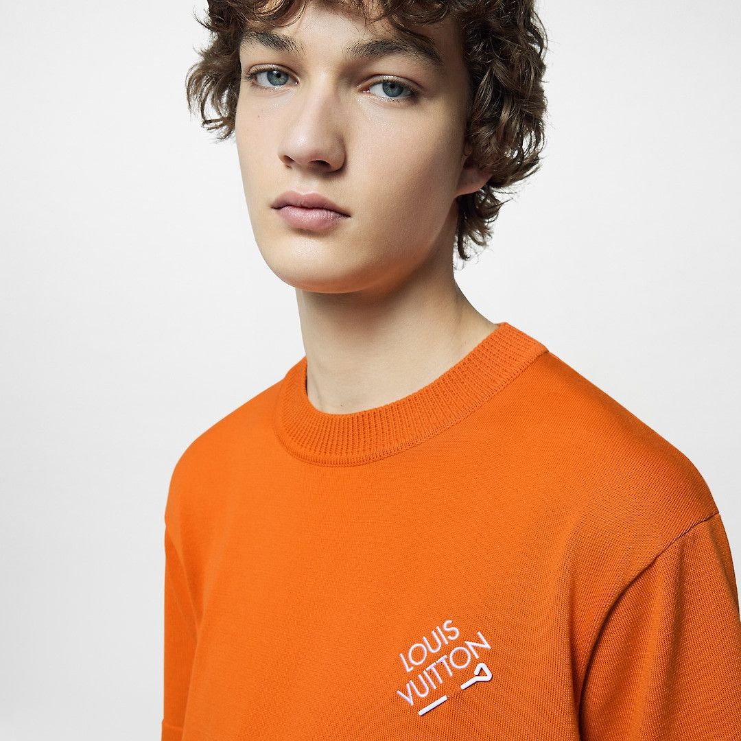 Louis Vuitton Embroidered Signature Short-Sleeved Cotton
