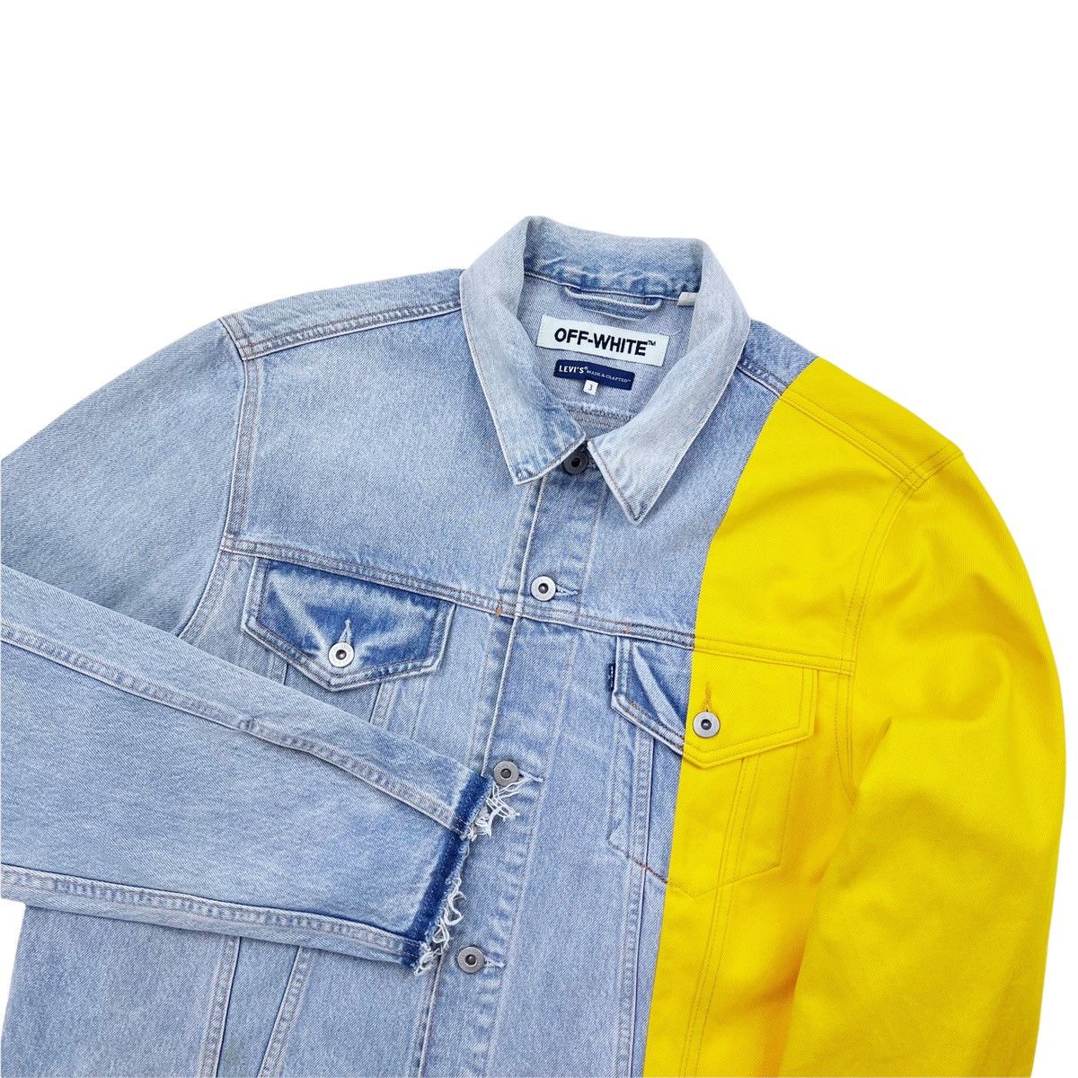 Off white on sale denim jacket yellow