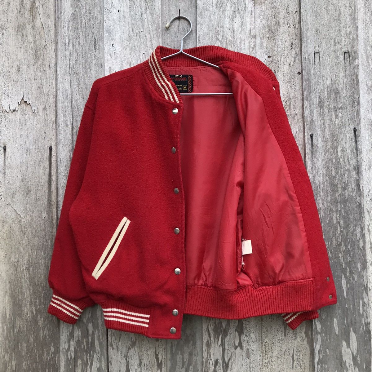 McGregor × Vintage Vintage McGregor Great Valley Spell Out Varsity Jacket Size US M / EU 48-50 / 2 - 11 Thumbnail