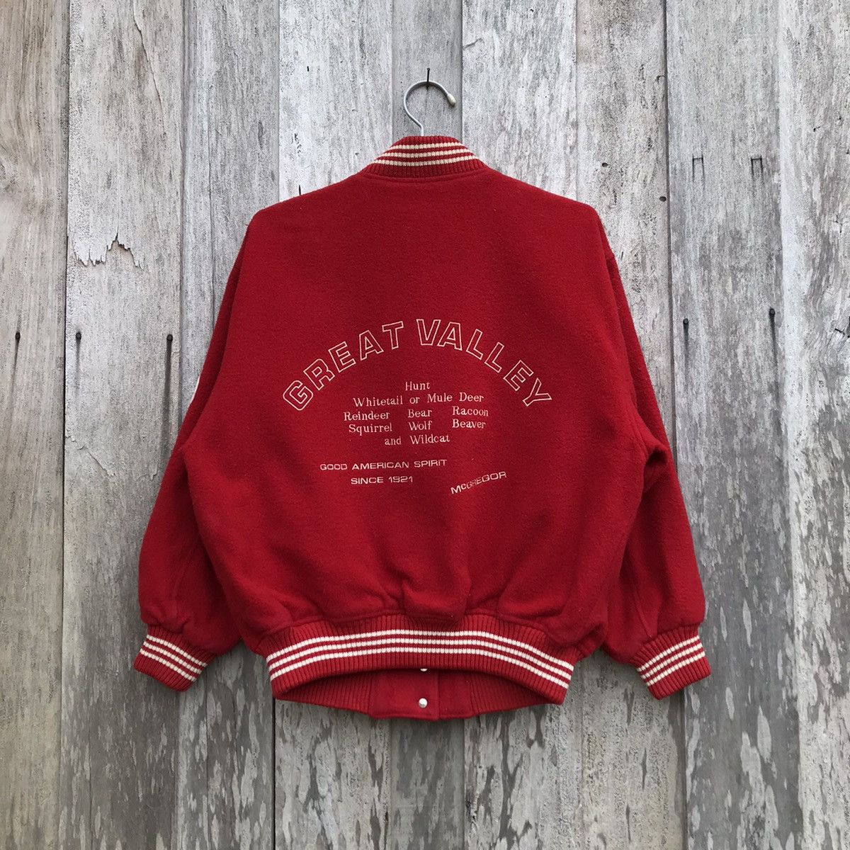 McGregor × Vintage Vintage McGregor Great Valley Spell Out Varsity Jacket Size US M / EU 48-50 / 2 - 1 Thumbnail