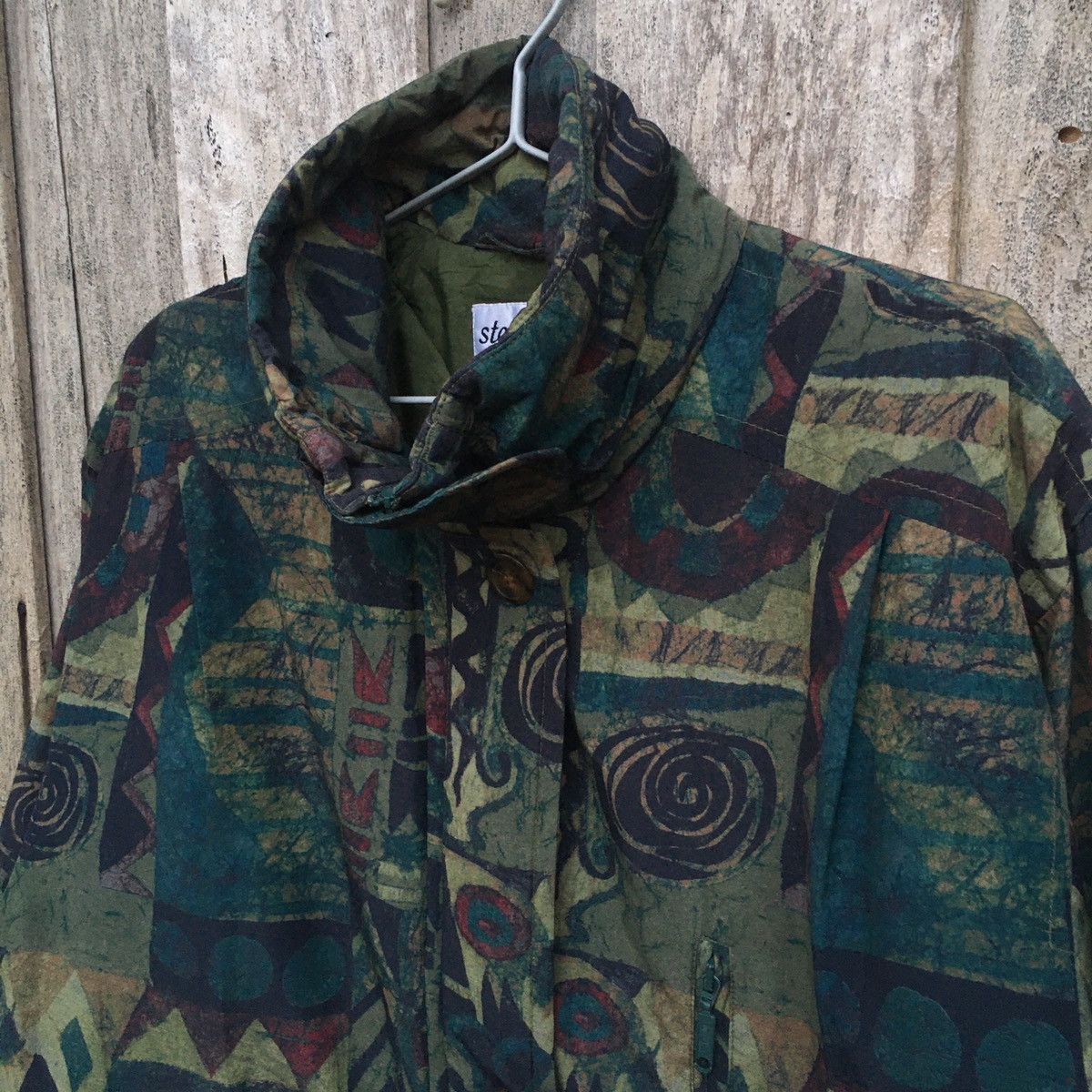 Vintage Steilmann German Abstract Zipper Button Up Jacket Size US L / EU 52-54 / 3 - 3 Thumbnail