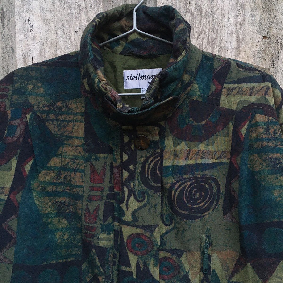 Vintage Steilmann German Abstract Zipper Button Up Jacket Size US L / EU 52-54 / 3 - 2 Thumbnail