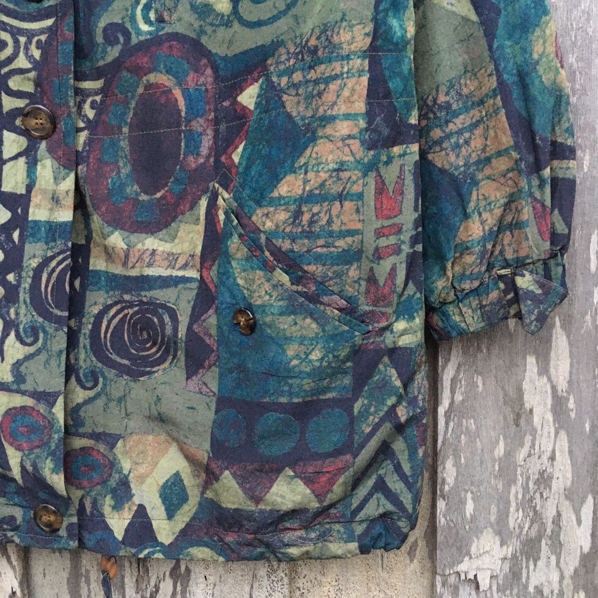 Vintage Steilmann German Abstract Zipper Button Up Jacket Size US L / EU 52-54 / 3 - 8 Thumbnail