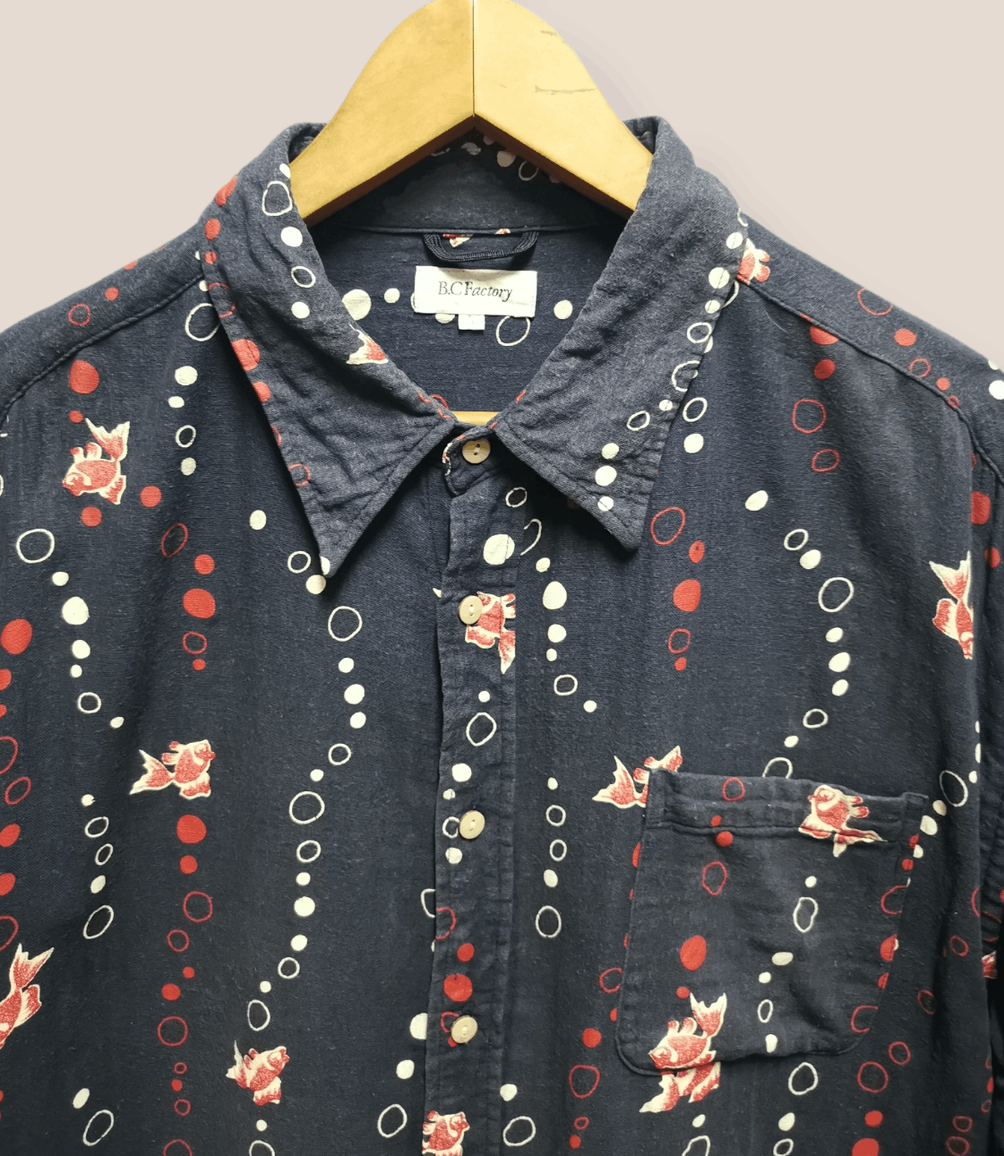 Vintage Vintage Shirt Button Ups x Fish Printed Size US XL / EU 56 / 4 - 5 Thumbnail