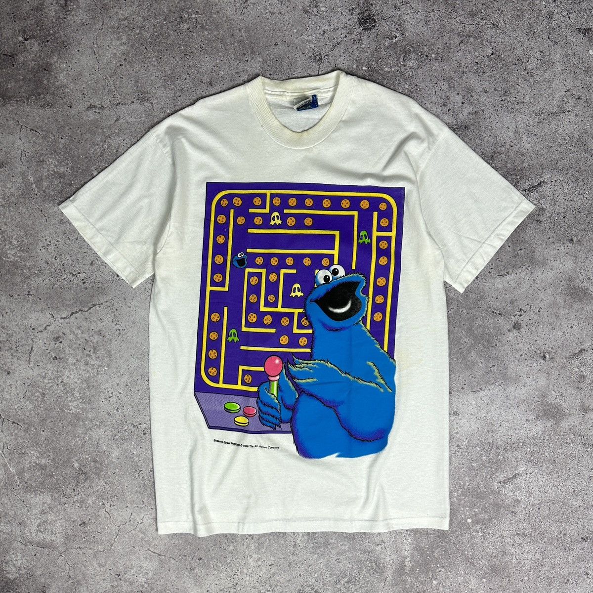 Vintage Vintage 90s Elmi Sesame Street x Packman rare tee y2k Movie Size US L / EU 52-54 / 3 - 1 Thumbnail