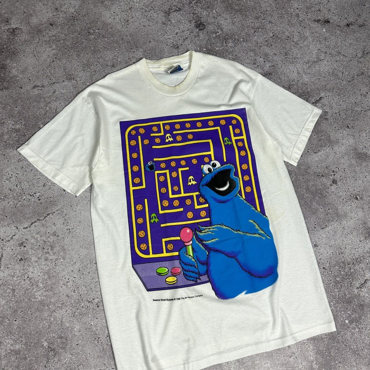 Vintage Vintage 90s Elmi Sesame Street x Packman rare tee y2k Movie Size US L / EU 52-54 / 3 - 3 Thumbnail