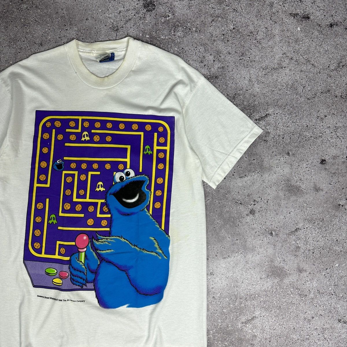 Vintage Vintage 90s Elmi Sesame Street x Packman rare tee y2k Movie Size US L / EU 52-54 / 3 - 2 Thumbnail