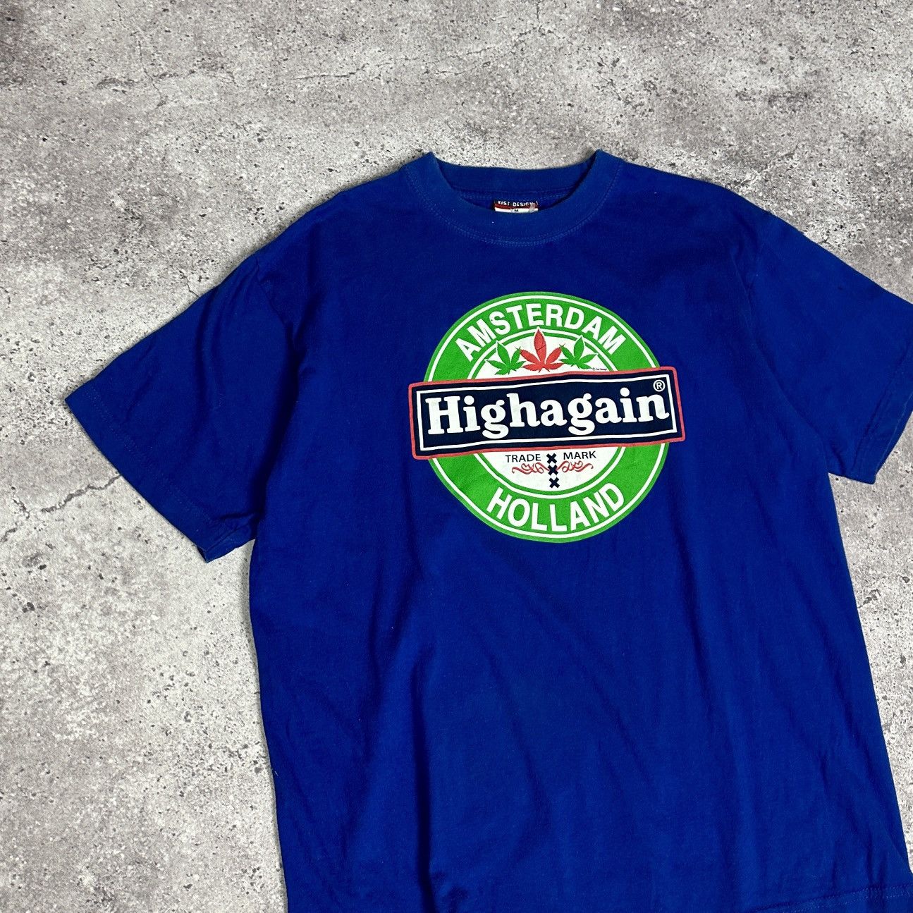 Vintage Vintage 90s Amsterdam Holland Highagain humor tee y2k weed Size US M / EU 48-50 / 2 - 3 Thumbnail