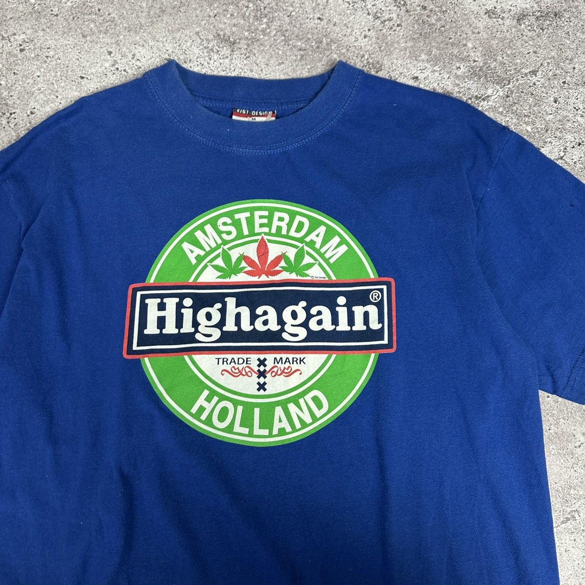 Vintage Vintage 90s Amsterdam Holland Highagain humor tee y2k weed Size US M / EU 48-50 / 2 - 4 Thumbnail