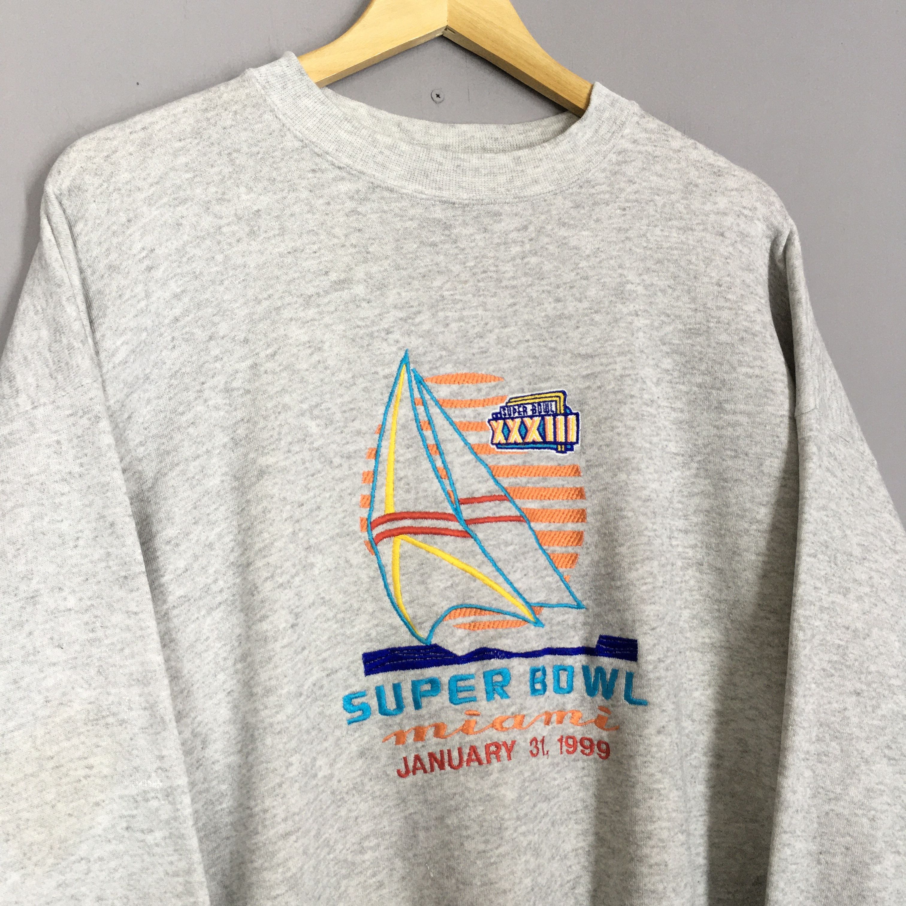 Logo 7 × NFL × Vintage Vintage Super Bowl XXXIII Miami Sweatshirt XLarge Size US XL / EU 56 / 4 - 3 Thumbnail