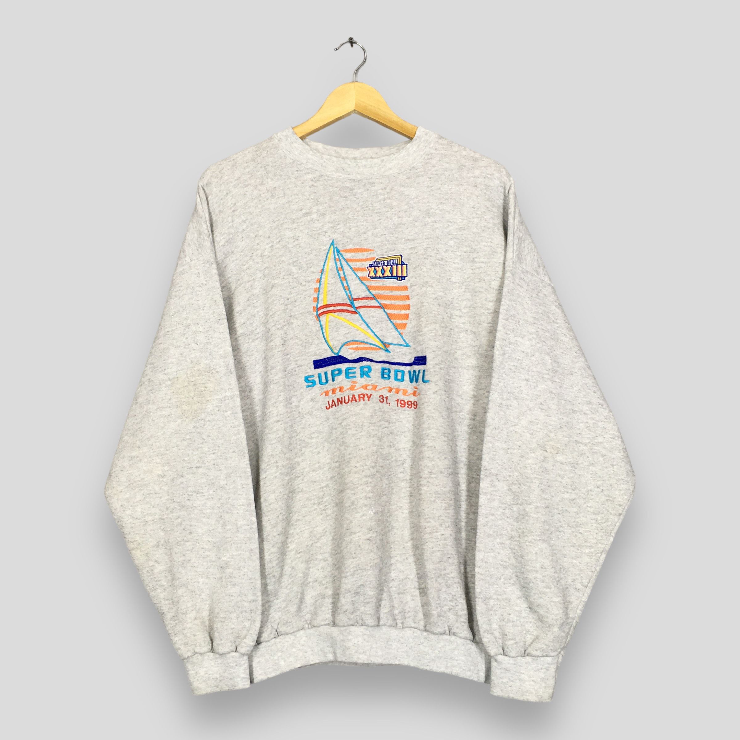 Logo 7 × NFL × Vintage Vintage Super Bowl XXXIII Miami Sweatshirt XLarge Size US XL / EU 56 / 4 - 1 Thumbnail