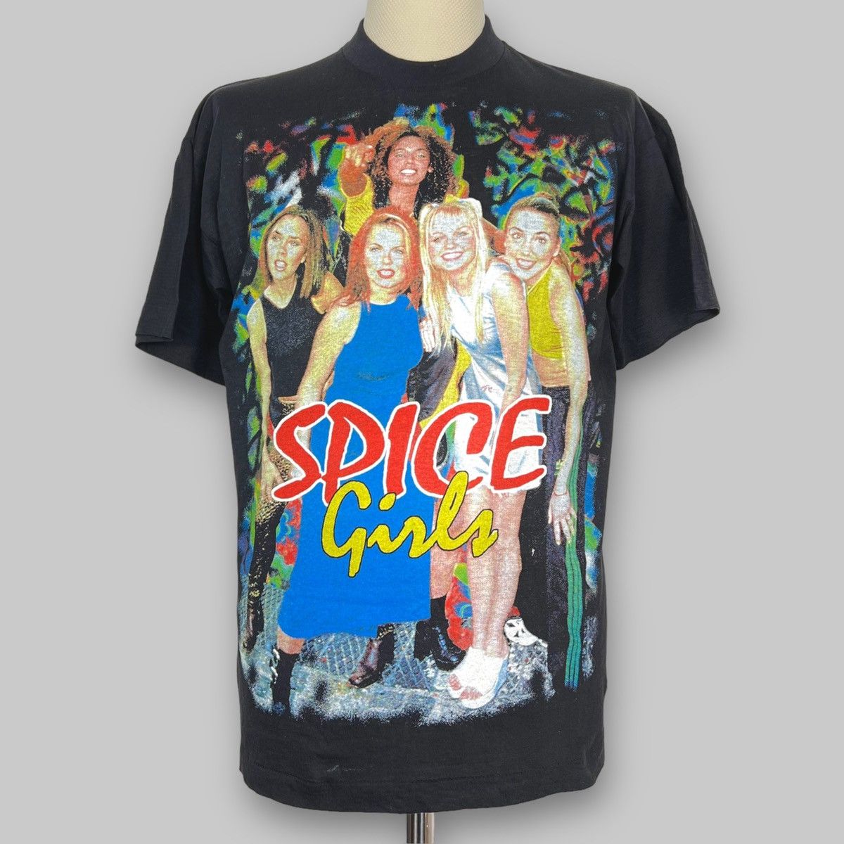 image of Band Tees Vintage 90's Spice Girls Enterprise Euro Bootleg T Shirt in Black, Men's (Size Large)