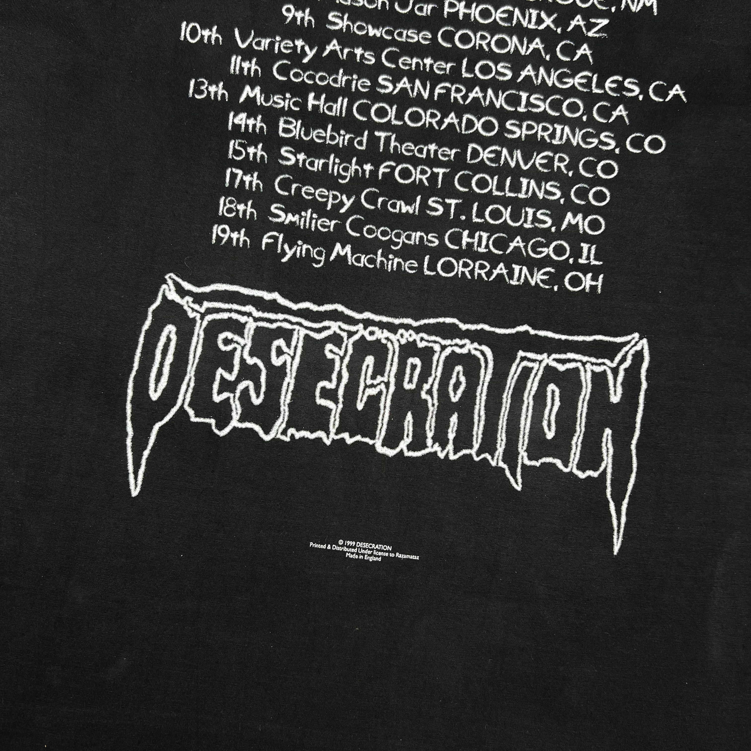 Band Tees Vintage 1999 Desecration ‘Murder in Mind’ Tour LS T Shirt Size US XL / EU 56 / 4 - 10 Thumbnail
