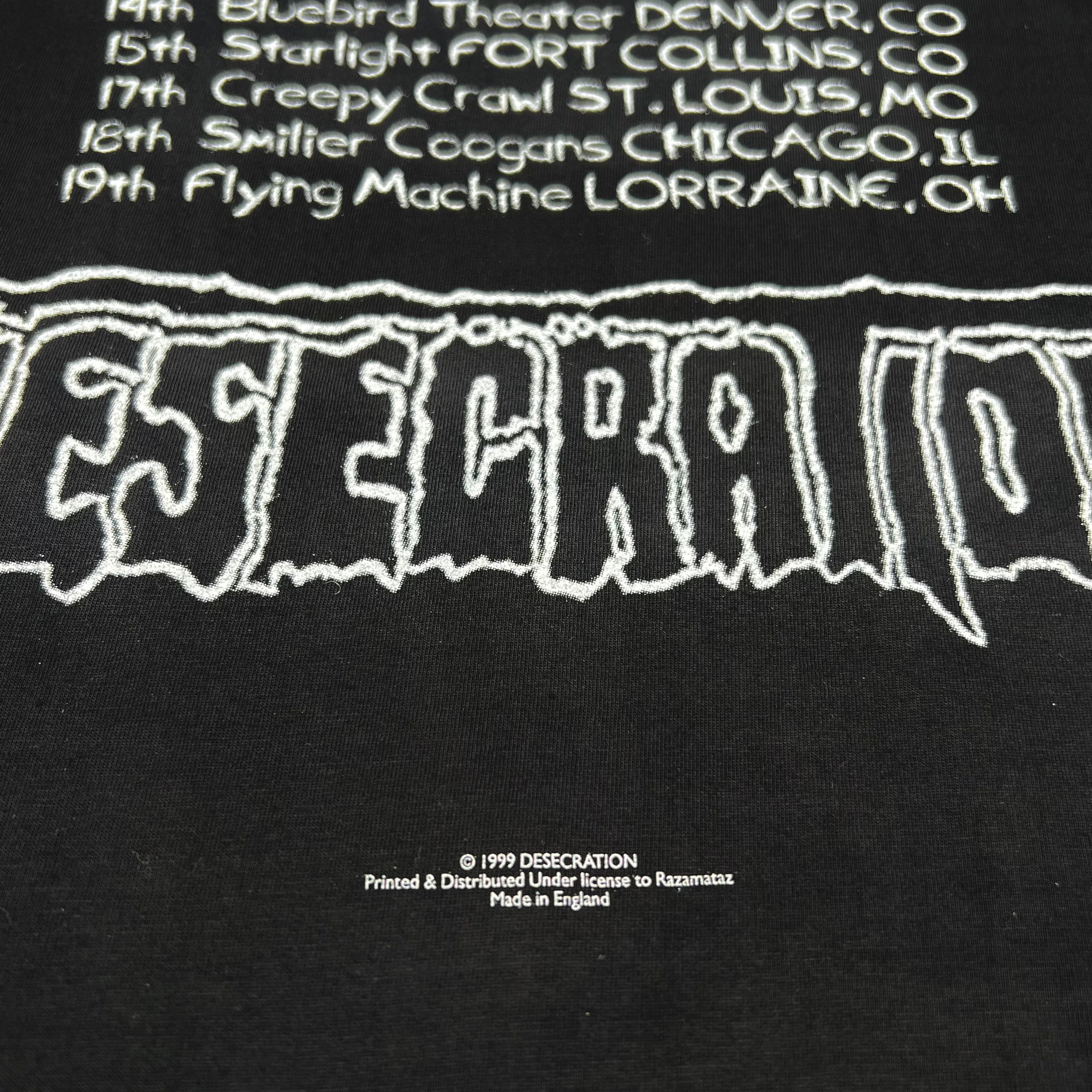 Band Tees Vintage 1999 Desecration ‘Murder in Mind’ Tour LS T Shirt Size US XL / EU 56 / 4 - 9 Thumbnail