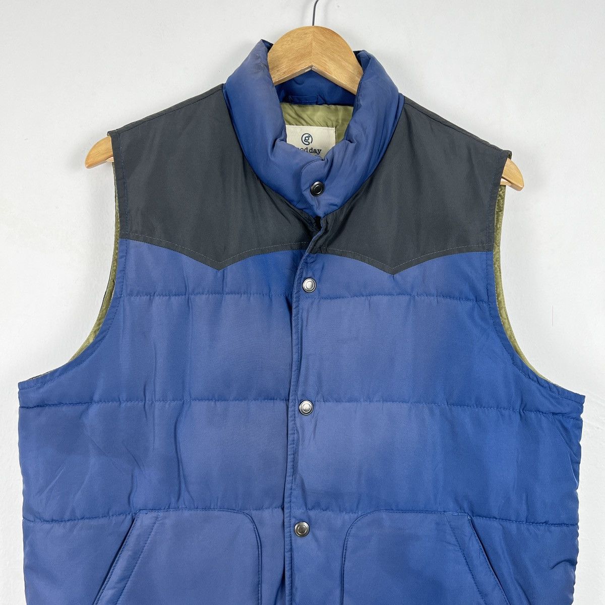 Japanese Brand Vintage Puffer Blue Vest Size US L / EU 52-54 / 3 - 2 Thumbnail