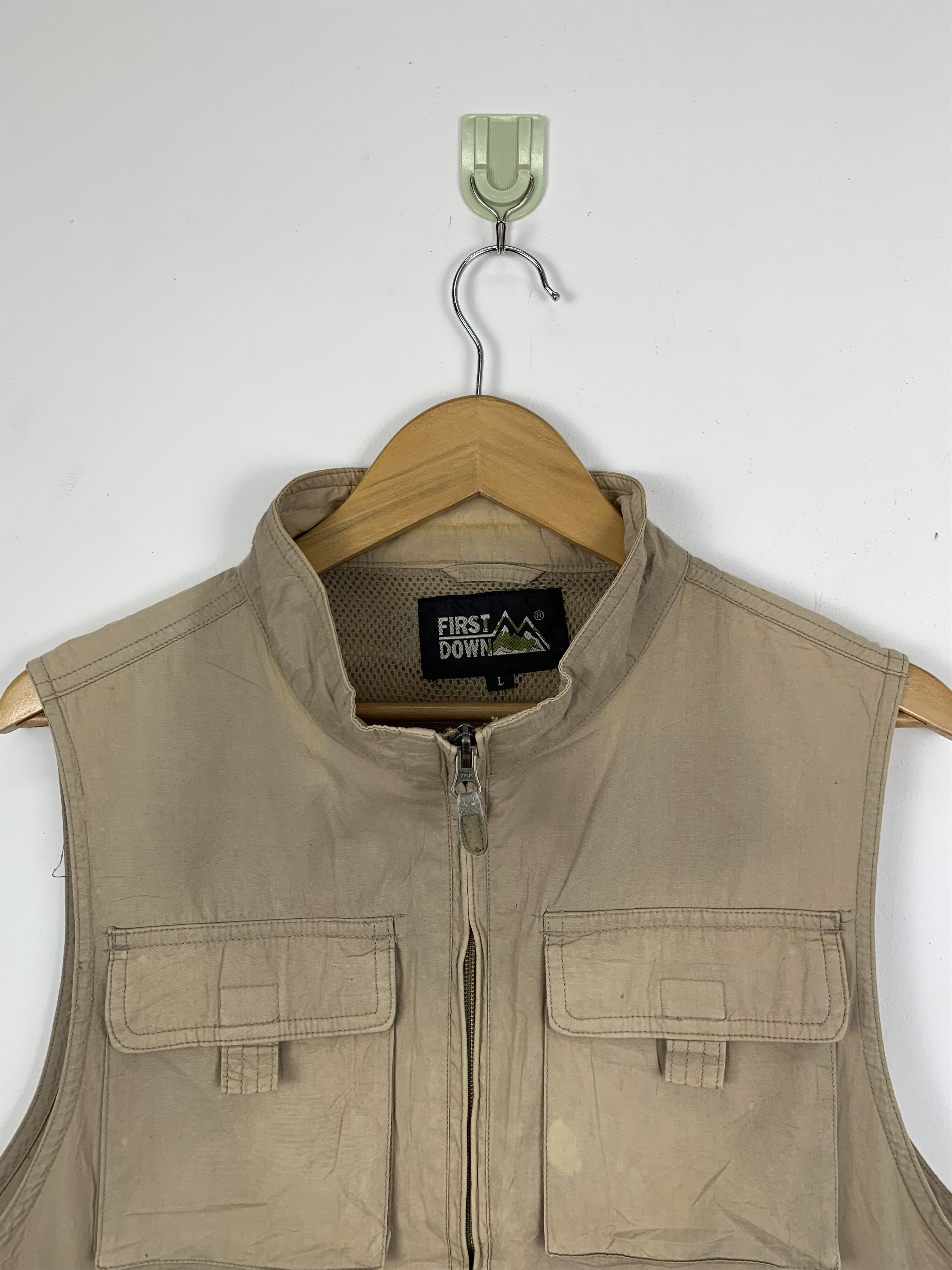 Japanese Brand FIRST DOWN Multi Pocket Zip Up Vests Size US S / EU 44-46 / 1 - 2 Thumbnail