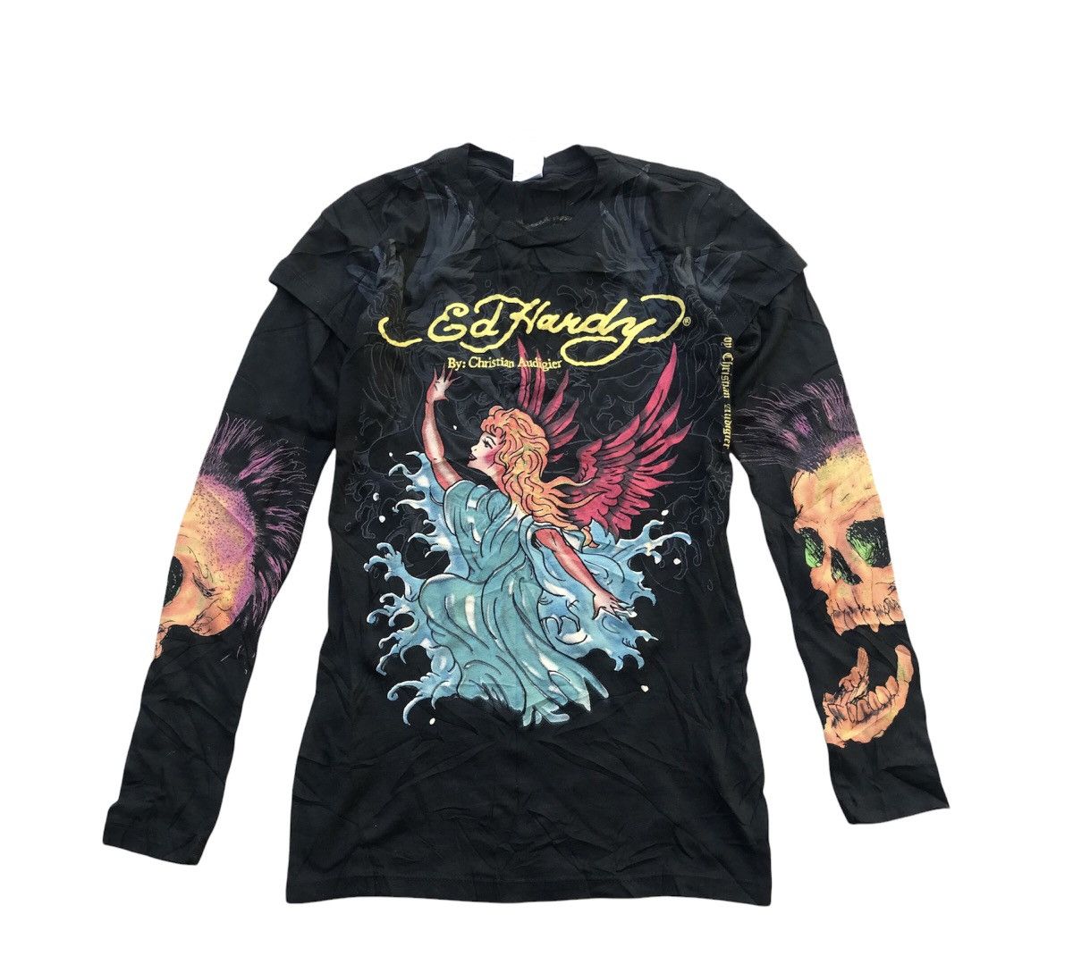 T-shirt Fille Ed Hardy Love '67 En Concert – Bleu Sarcelle – Taille 4/5 Ans – Neuf