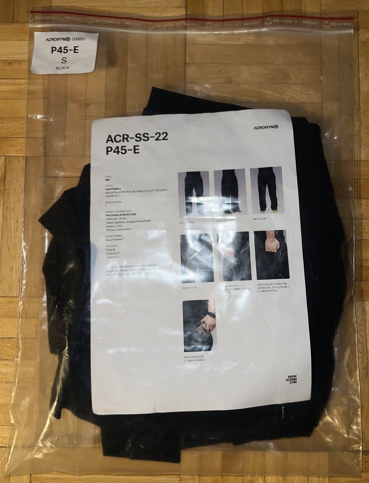 Acronym P45-E Black S Small