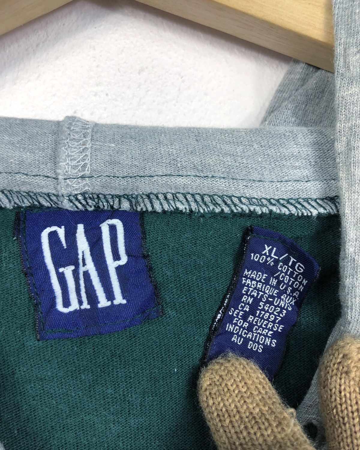 Gap × Vintage Vintage Gap World Classic Rugby Season Hoodies Made in USA Size US XL / EU 56 / 4 - 7 Thumbnail