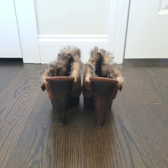 Michael Kors MMK Collette Studded Fur Trim Clog Cozy Fall Travel Winter Size US 9 / IT 39 - 6 Thumbnail