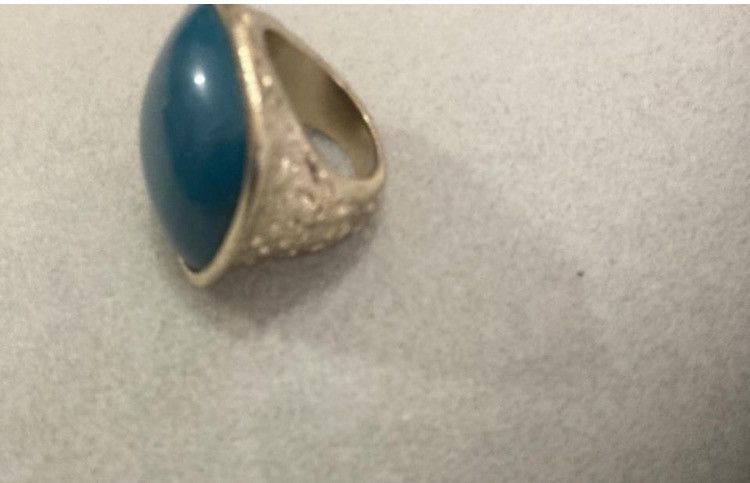 Jewelry Turquoise acrylic cocktail statement ring Size ONE SIZE - 2 Thumbnail