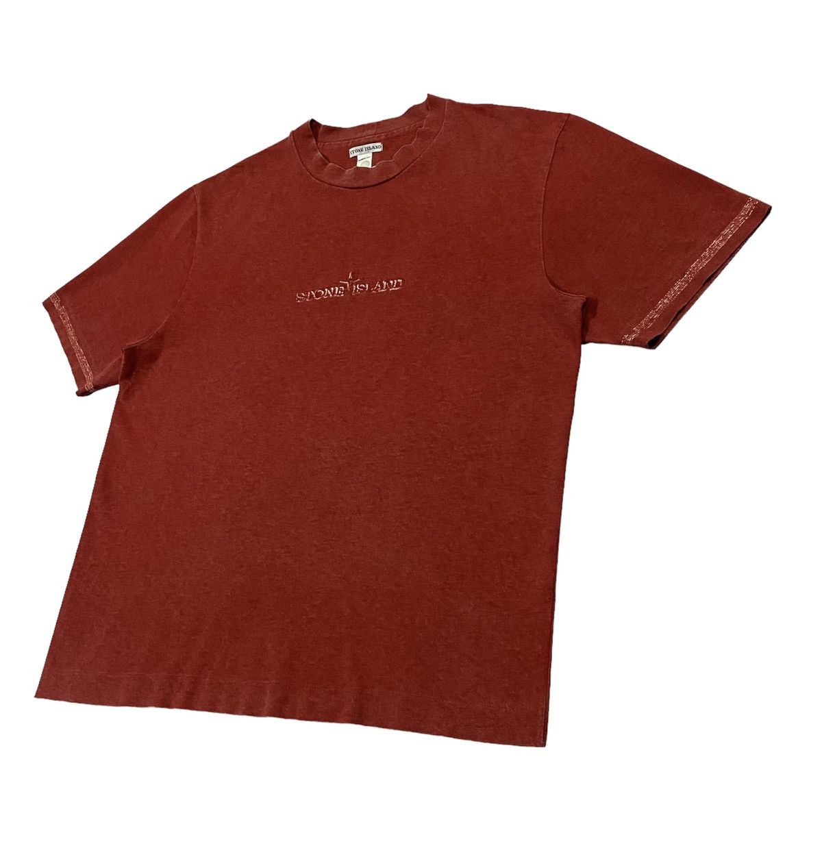 Stone Island Vintage Stone Island Red SS`002 Spell Out Logo Embroidery Size US L / EU 52-54 / 3 - 16 Thumbnail